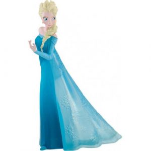 Figura Elsa Disney - Reina de las Nieves con vestido azul y peinado característico