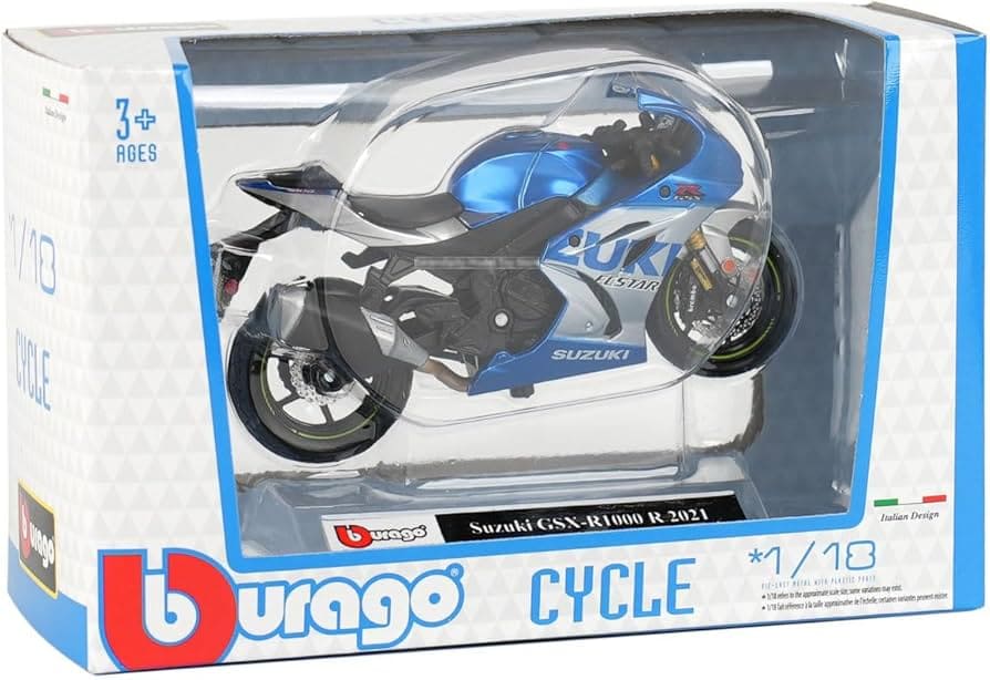 Suzuki GSX-R1000 R 2021 1:18 – Moto en Miniatura Coleccionable