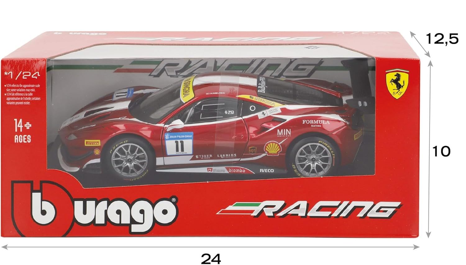 Bburago Ferrari 488 Challenge 2017 Escala 1:24 | Maqueta Racing Oficial Ferrari - Imagen 3
